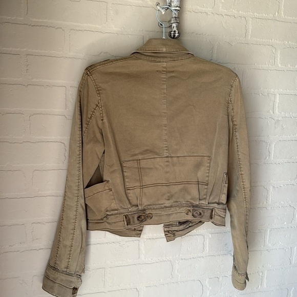 Anthropologie Hei Hei Cropped Utility Jacket Small Military Style xs distressed - Picture 6 of 8